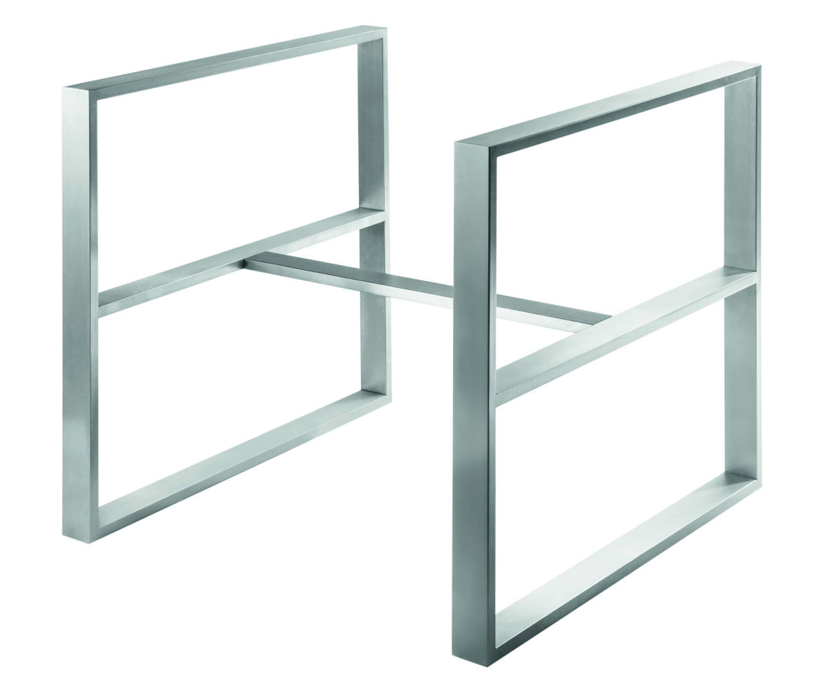 Tischgestell Design 2, Edelstahl matt geschliffen