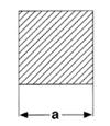 Vierkantstab Aluminium Natur (unbehandelt)