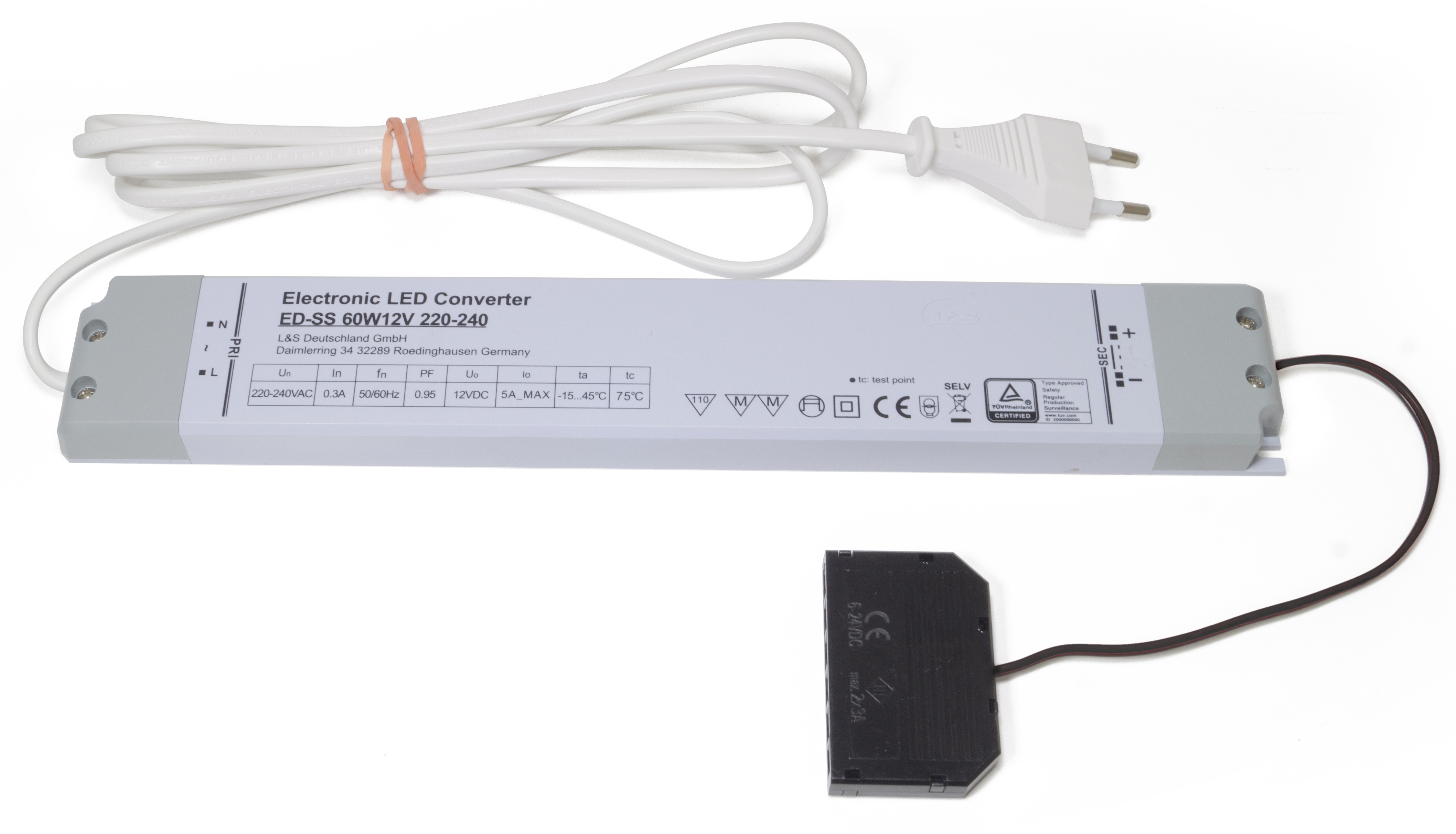 2000422_LED-Konverter_12V_60W_6fach-Verteiler_2000mm LED Konverter 230/12V, 60W