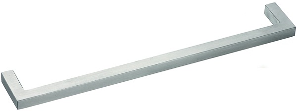 Gehrungsgriff Edelstahl 10x10mm, matt gebürstet
