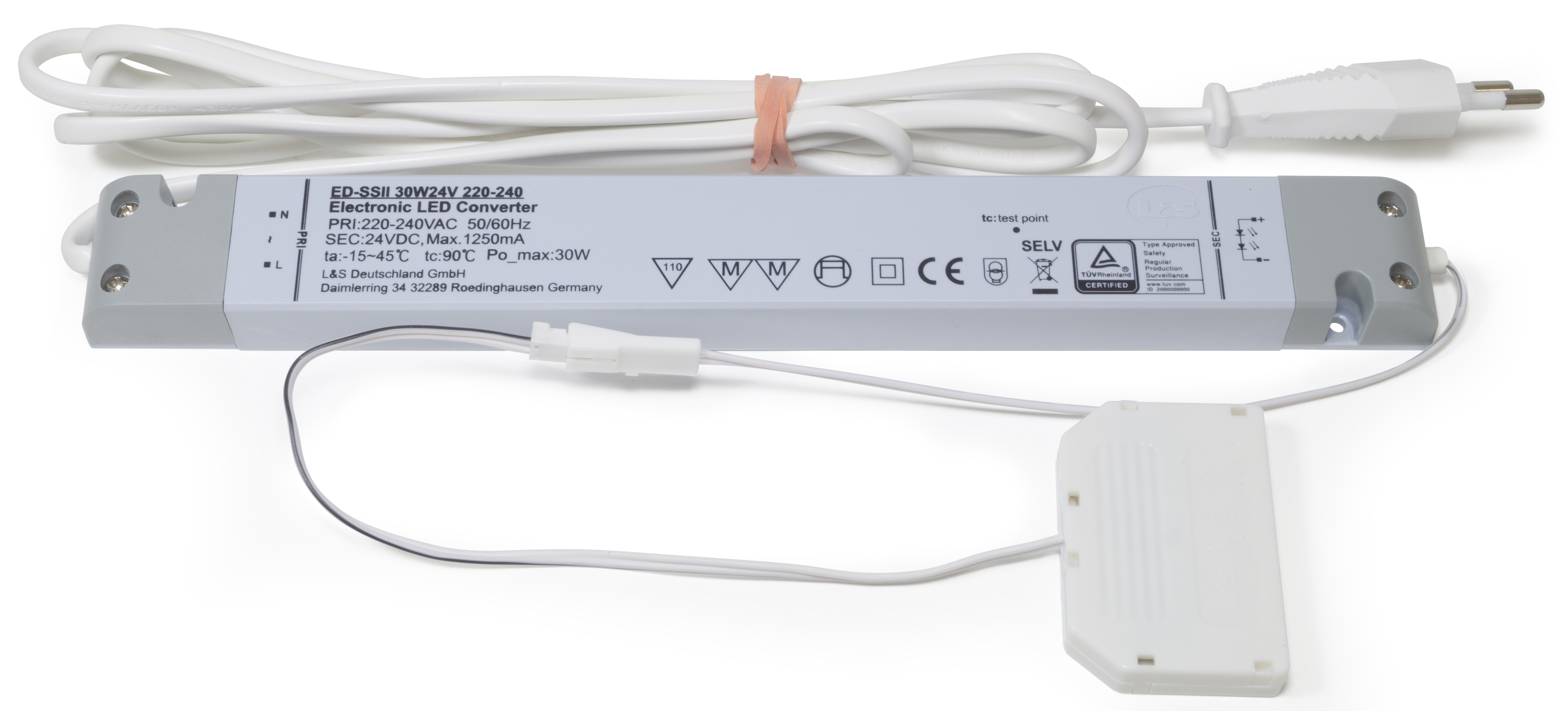 2000424_LED_Konverter_24V_30W_6fach-Verteiler_2000mm LED Konverter 230/24V, 30W