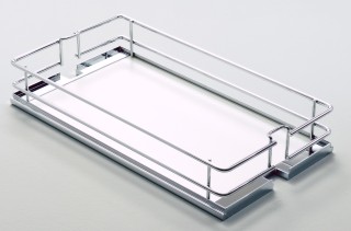 Körbe Premea Weiss / verchromt für Hochschrankauszug HSA