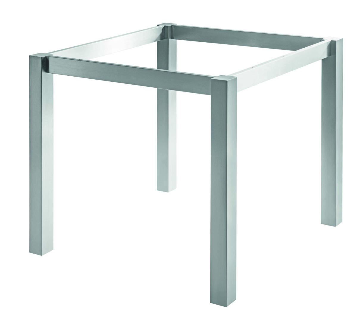 Tischgestell Basic 1 Quad, Edelstahl matt geschliffen