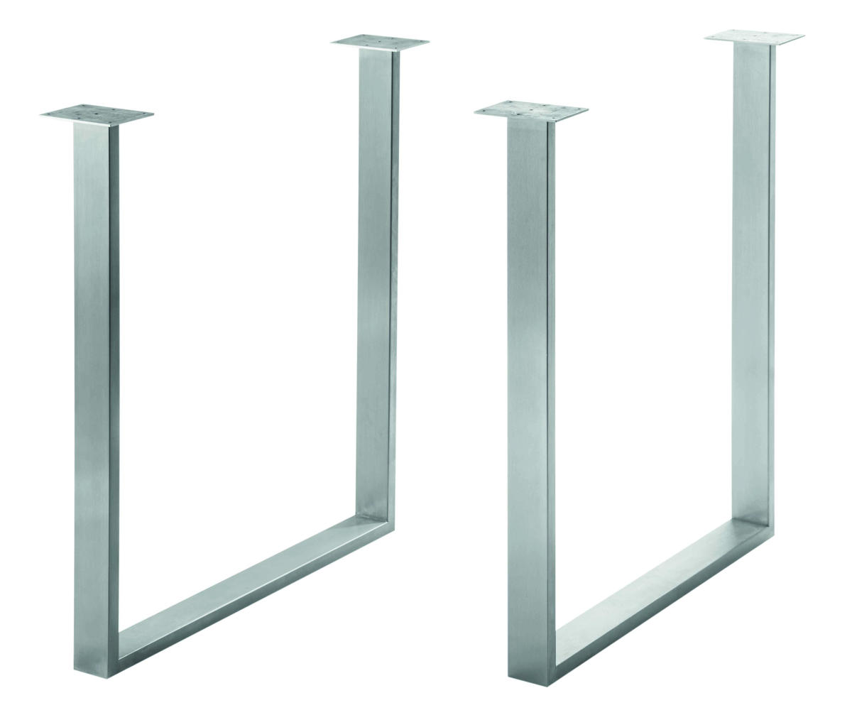 Tisch- und Bankgestell Flex, Edelstahl matt geschliffen (1Paar)